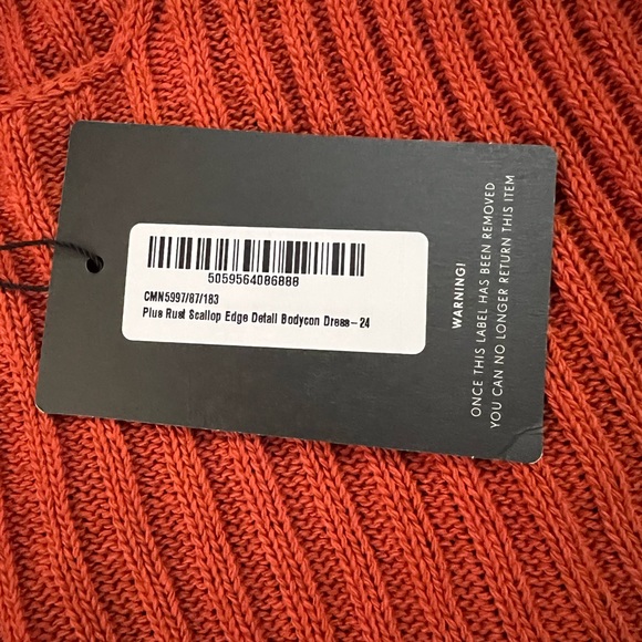 Orange rust knit dress - Picture 7 of 8